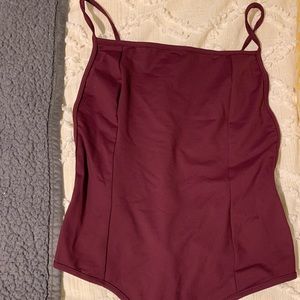 Free People maroon bodysuit size small!